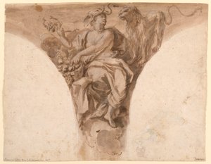 Design for a Pendentive in the Baptismal Vestibule of St. Peter’s by Francesco Trevisani